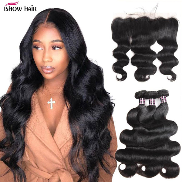 Transparent Lace Frontal with Bundles Body Wave