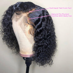Curly Bob Wig Lace Front Human Hair Wigs